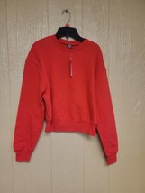 Wild Fables Red Crewneck Cropped Sweatshirt sz M NWT - £8.38 GBP