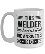 Coffee Mug for Welder - 15 oz Funny Tea Cup For Office Friends Co-Workers Men  - £13.43 GBP