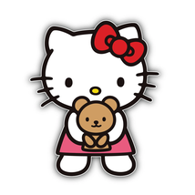Hello Kitty Cartoon Teddy Bear Sticker Vinyl Decal Waterproof ''SIZES'' - $4.50+