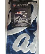 New England Patriots 50" by 60" Plush Signature Raschel Throw Blanket - NFL - €31,64 EUR