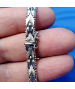 925 Sterling Silver Woven Braided Bracelet Diamond cut Chain Flexible Ba... - $6,743.28 MXN