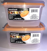 Vented Lid 2-9.54 Cups/76 oz Sure Fresh Dry/Cold/Freezer Food Storage Co... - $18.69