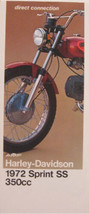 1972 Harley-Davidson ORIGINAL Sprint SS 350 Brochure Motorcycles - £18.77 GBP