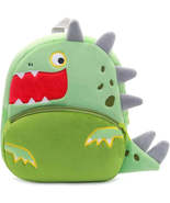 Anykidz 3D Green Big Mouth Dinosaur Kids School Backpack Cute Cartoon An... - £32.31 GBP