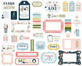 Echo Park Cardstock Ephemera  Frames and Tags, Day In The Life - £15.94 GBP