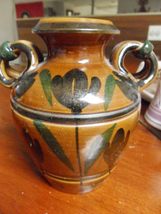 Two Handle Jar/urn Made in Italy red Clay, 6&quot; Rare - £45.99 GBP