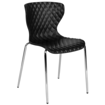 Lowell Contemporary Design Black Plastic Stack Chair - £83.02 GBP