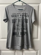 Disney Boutique Womens Size Large Gray Best Day Ever Round Neck T shirt - £10.11 GBP