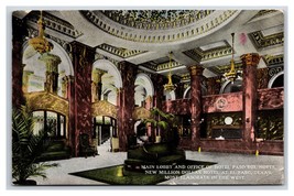 Lobby Interior Hotel Paso Del Norte El Paso Texas TX 1914 DB Postcard V9 - £4.48 GBP
