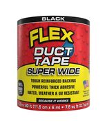 Flex Duct Tape, Super Wide, 7.5 Inches x 20 Feet, Black, Heavy Duty Stro... - $59.60 CAD