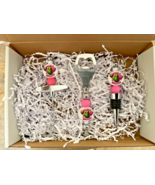 Pickleball Beaded Corkscrew, Bottlepener &amp; Wine Bottle Stopper Set - $12.38