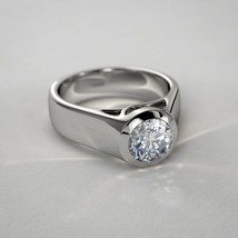 2.00Ct Round Cut Cubic Zirconia 925 Sterling Silver Engagement Solitaire Ring - £74.87 GBP