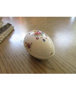 POOLE FINE BONE CHINA EGG TRINKET BOX ROSALIND PATTERN FLORALS 3.75&quot;L  - $5.89
