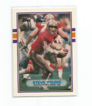 Steve Young (San Francisco 49ers) 1989 Topps Traded Card #24T - £3.99 GBP