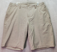 Hang Ten Board Shorts Men&#39;s 36 Khaki Polyester Slash Pocket Flat Front M... - £15.86 GBP