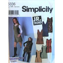 Simplicity Sewing Pattern 5336 Juniors Jumper Mini Size 7/8-15/16 - $8.99