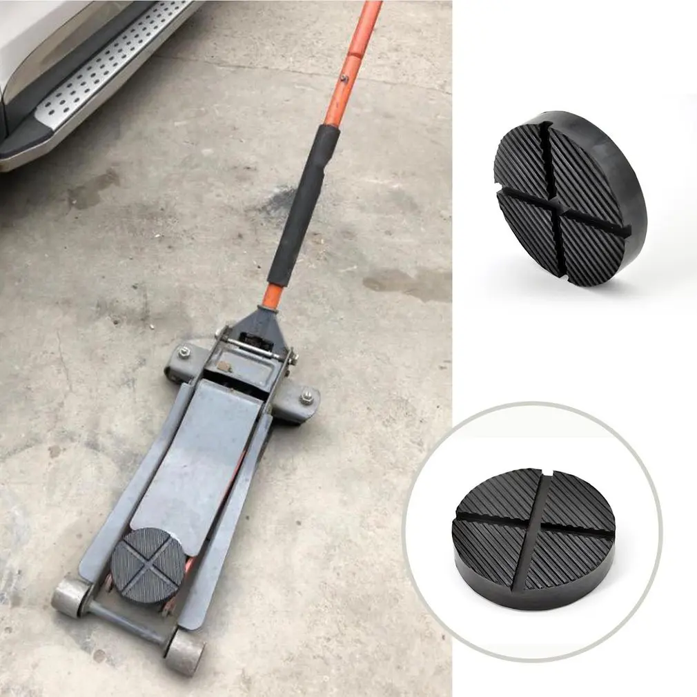 Car Lift Jack Stand Pads Black Rubber Slotted Floor Pad Frame Rail Adapter Aut - £11.42 GBP