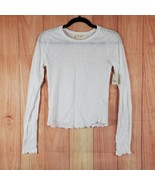 Free People We the Free Be My Baby Womens Shirt Small Ivory Cotton Long ... - $440.34 MXN