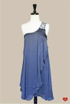 NWT Blue One Shoulder Embellished Strap Dress Sz M - £18.02 GBP