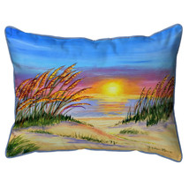 Betsy Drake Sea Oates Sunrise Large Indoor Outdoor Pillow 16x20 - £36.98 GBP