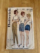 Vintage 1960&#39;s Butterick Pattern 9779 Slim Tapered Pants Shirts Vtg Euc - £12.46 GBP