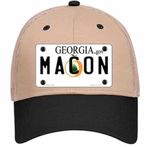 Macon Georgia Novelty Khaki Mesh License Plate Hat - £23.17 GBP