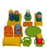 70s Fisher Price Little People Furniture Lot Chairs Table Bed Figure Kit... - $466.27 MXN