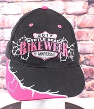 2017 Myrtle Beach Bike Week 73rd Anniversary Black &amp; Pink Cap - $11.65
