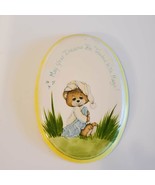 Vintage Ceramic Wall Plaque, Sleepy Bear &quot;May your dreams be touched wit... - £14.14 GBP