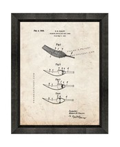 Lacrosse Stick Patent Print Old Look with Beveled Wood Frame - £18.74 GBP+