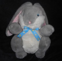 13&quot; Vintage 1992 Dayton Hudson Grey White Bunny Rabbit Stuffed Animal Plush Toy - £29.52 GBP