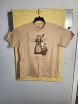 Vintage Garden Angel Shirt Adult L Brown Short Sleeve Rare Graphic 90s Art 42-44 - £11.65 GBP