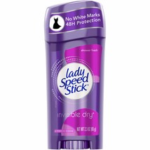 Lady Speed Stick Invisible Dry, Shower Fresh, 2.3 Ounces each (Pack of 4) - £27.96 GBP