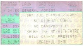 Vintage Grateful Dead Ticket Stub July 2 1994 Mountain View California - £19.27 GBP