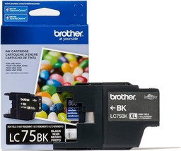 Black Lc-75Bk 2 Pack Of Cartridges, Retail Packaging, For Brother Printer - £45.38 GBP