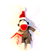 Galerie Christmas Sock Monkey w/ Candy Canes 9&quot; Plush Monkey NWT Plush Toy - $7.43