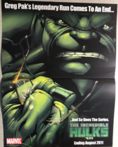 INCREDIBLE HULK (2011) Marvel Comics 10&quot; x 13&quot; 2-sided promotional poster - $271.05 MXN
