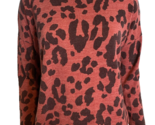 Bombom Women&#39;s  Sweater Animal Print Rust/Black Medium - $18.99