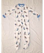 Carters Fleece Footed Pajama Blanket Sleeper 6 7 8 10 12 14 Skiing Snowb... - $372.94 MXN