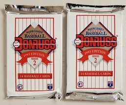 1993 Donruss Series 2 Baseball Lot of 2 (Two) Sealed Unopened Packs*x - £12.26 GBP