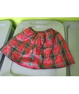Hartstrings Red Plaid Skirt 100% Polyester Vtg Size 6  - £11.88 GBP