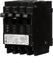 SIEMENS Q21520CT Triplex Two Outer 15 Amp Single-Pole and One Inner 20 Amp - $32.00