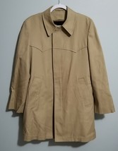 VTG London Fog Trench Over Coat Jacket Mens Reg 38 Removable Sherpa Liner Beige - £58.98 GBP