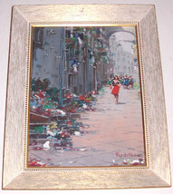 LISTED Signed Mario Ferdelba European Art Street Scene &quot; Painting Italy #1 - $2,155.99