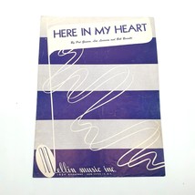 Vintage Sheet Music 1952 Here In My Heart Voice Piano Guitar - £11.03 GBP