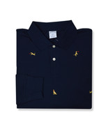 Brooks Brothers Navy Frisbee Dog Long Sleeve Polo Shirt, Large L BB-1137 - $121.19 CAD