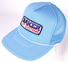 BAKER Lift Syetem Trucker Hat-Rope Bill-Blue-Mesh-Patch-Snapback - £19.70 GBP