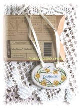 Longaberger Porcelain Daffodil Basket Tie On 2008 May Series New In Box Retired - £11.19 GBP