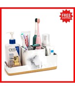 Elegant 5-Compartment Toothbrush Holder in Marble Finish for Stylish Bat... - €24,07 EUR