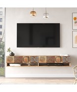 Future TV Unit UV Print OAK Color Floating Entertainment Center Console ... - $5,930.52 MXN